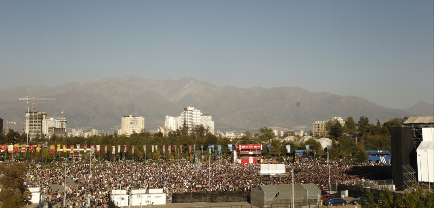 Lollapalooza Chile 2015, vista geral do Parque O´Higgins