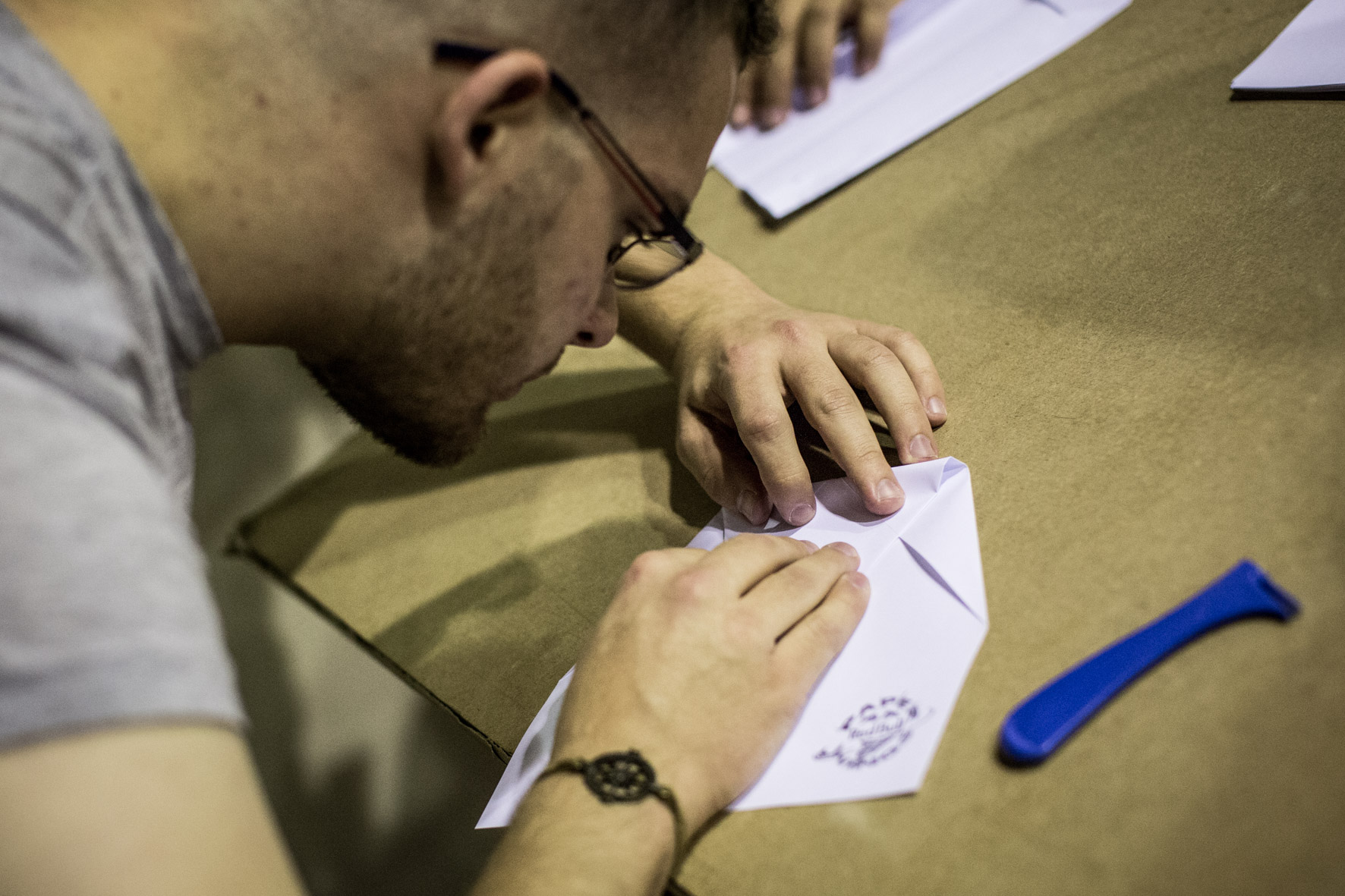 Participant performs at the Red Bull Paper Wings in Sao Paulo, Brazil on March 26th, 2015