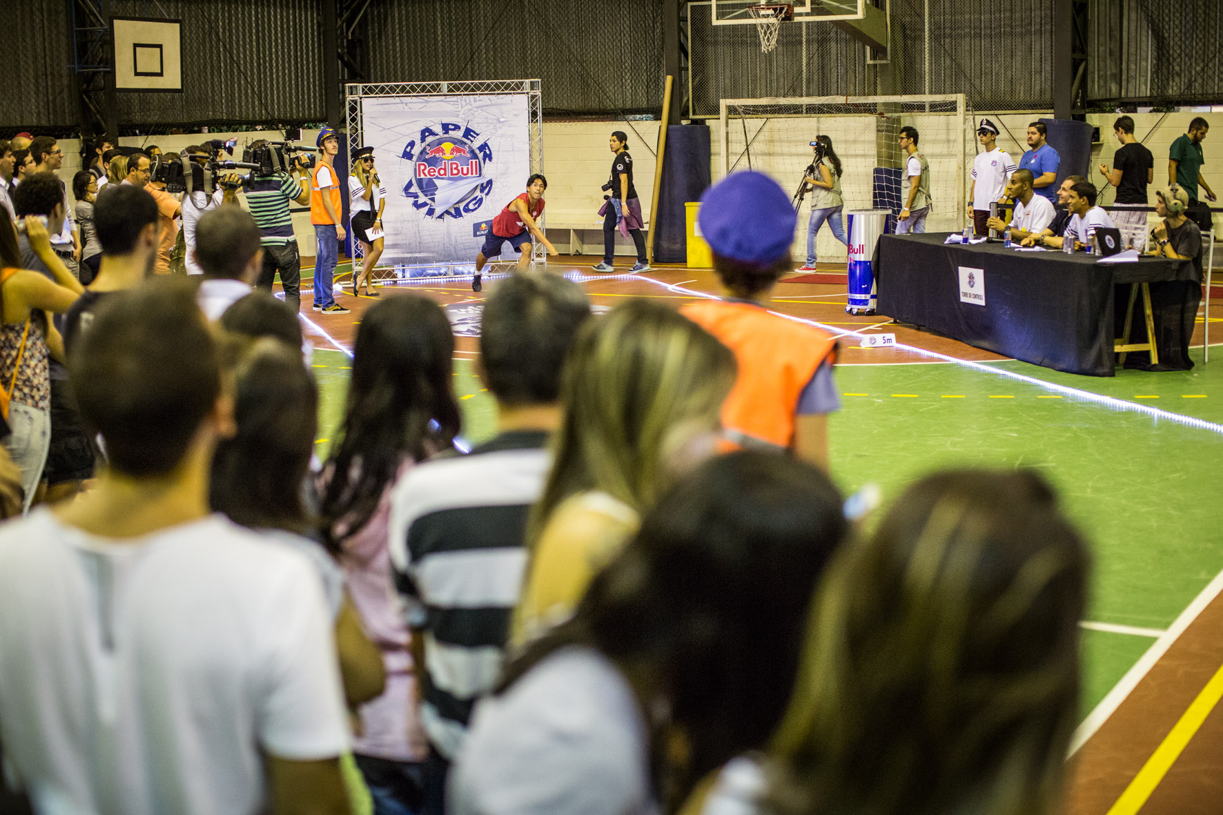 Participant performs at the Red Bull Paper Wings in Sao Paulo, Brazil on March 26th, 2015