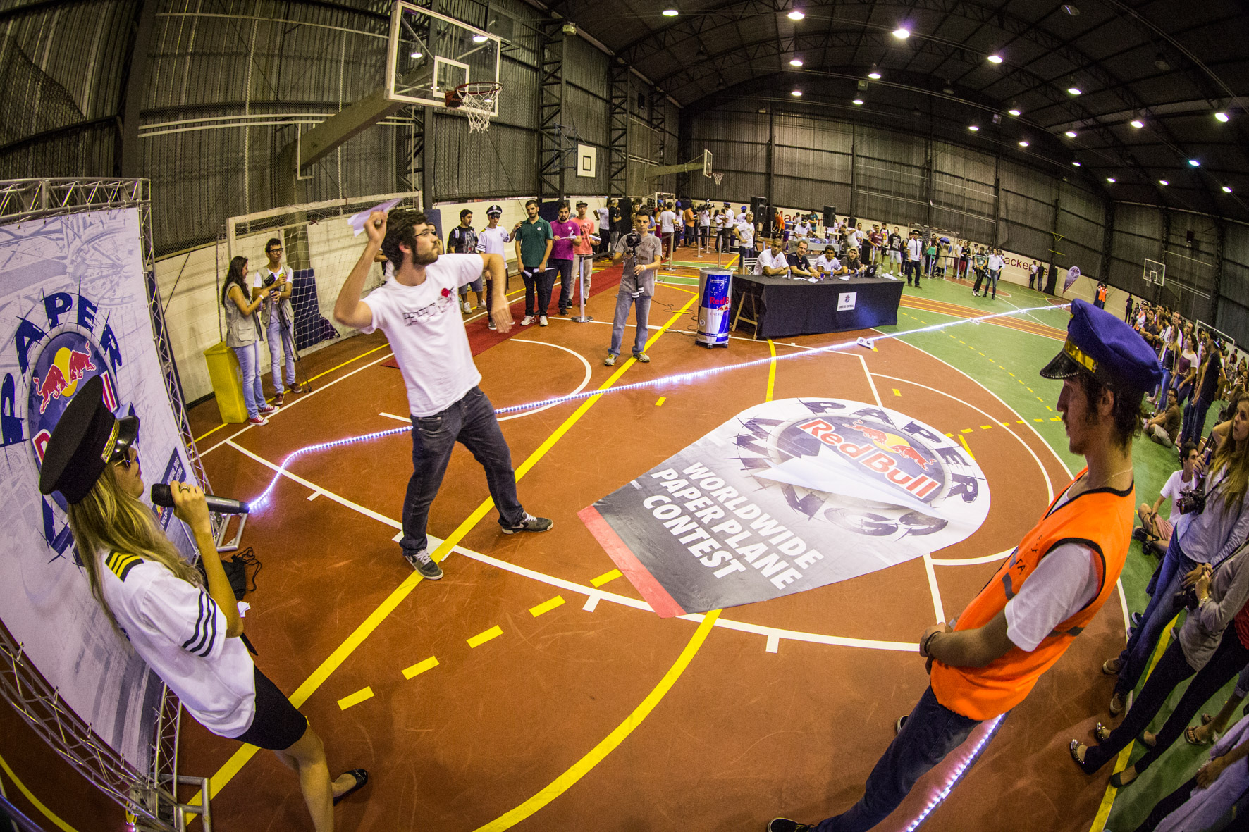 Participant performs at the Red Bull Paper Wings in Sao Paulo, Brazil on March 26th, 2015