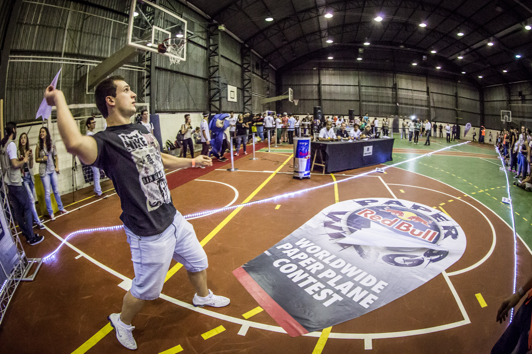 Participant performs at the Red Bull Paper Wings in Sao Paulo, Brazil on March 26th, 2015