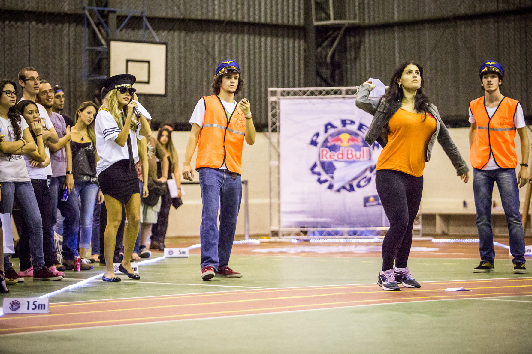 Participant performs at the Red Bull Paper Wings in Sao Paulo, Brazil on March 26th, 2015