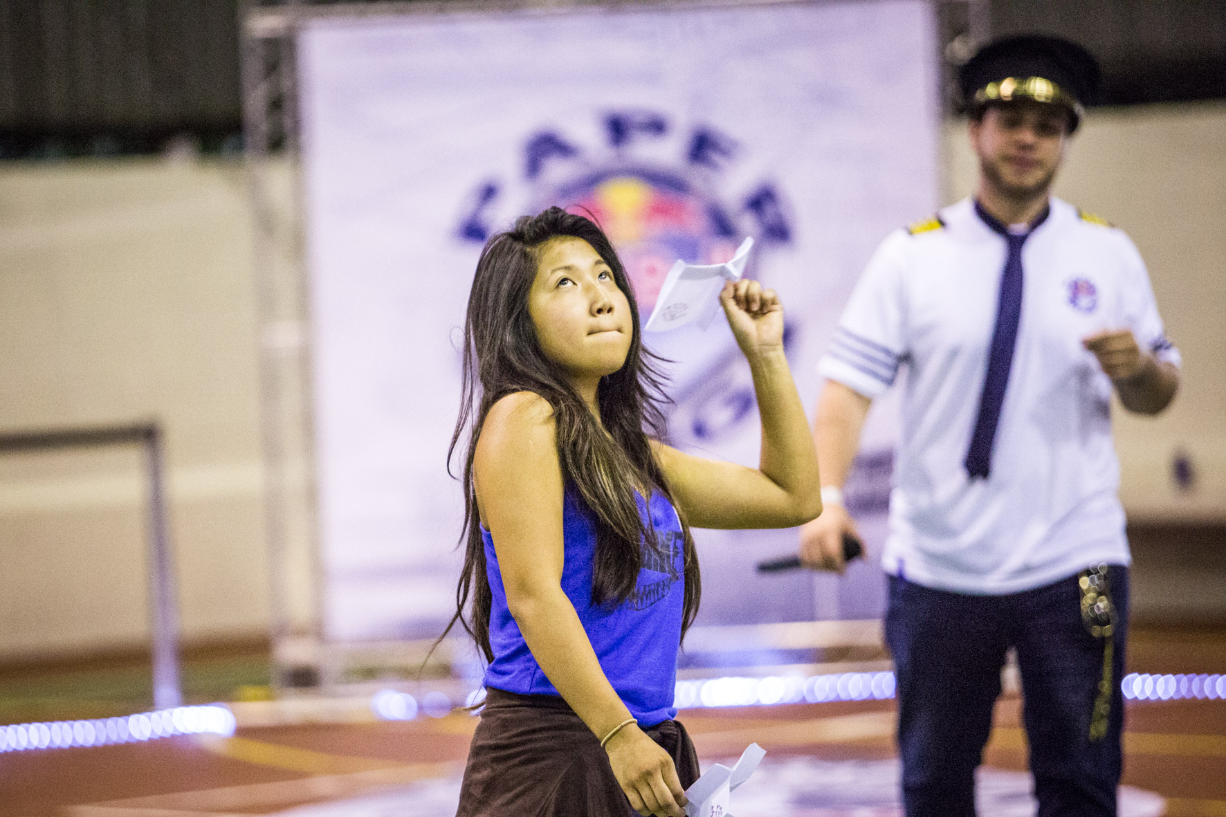 Participant performs at the Red Bull Paper Wings in Sao Paulo, Brazil on March 26th, 2015