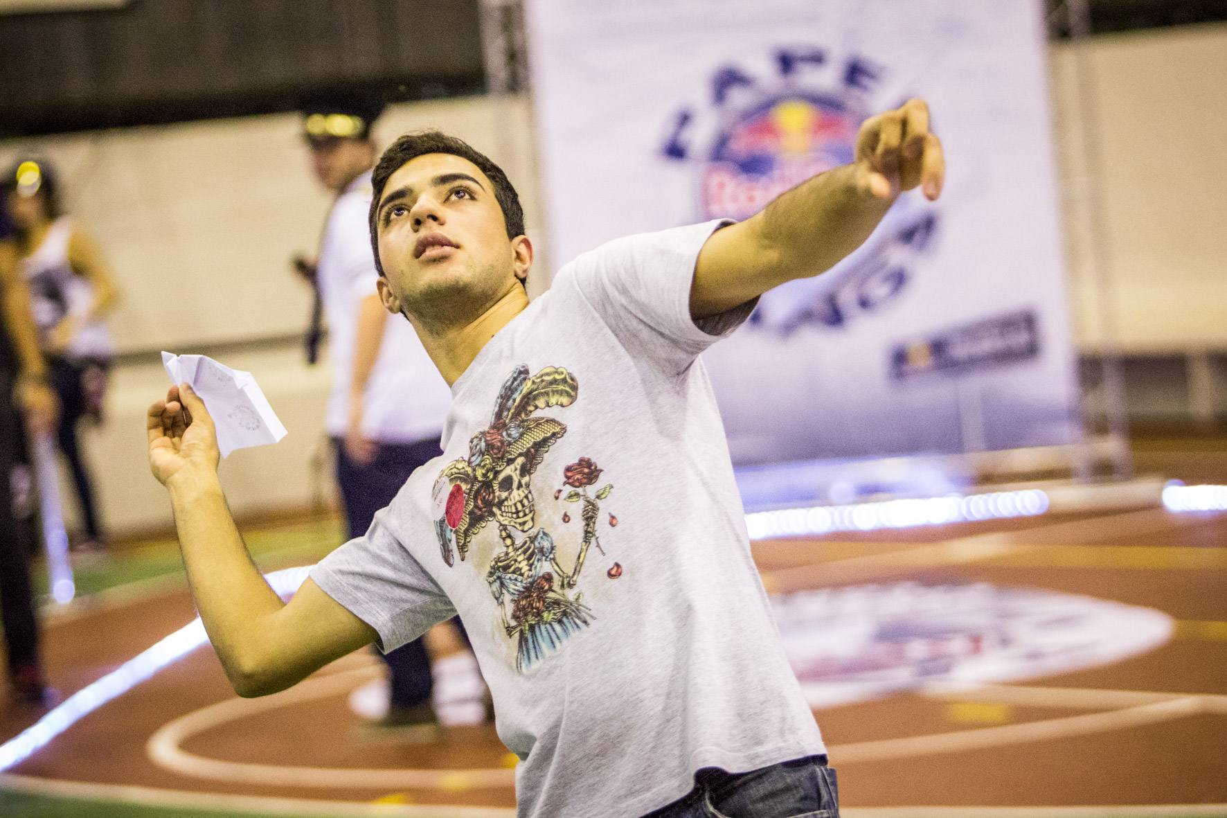 Participant performs at the Red Bull Paper Wings in Sao Paulo, Brazil on March 26th, 2015