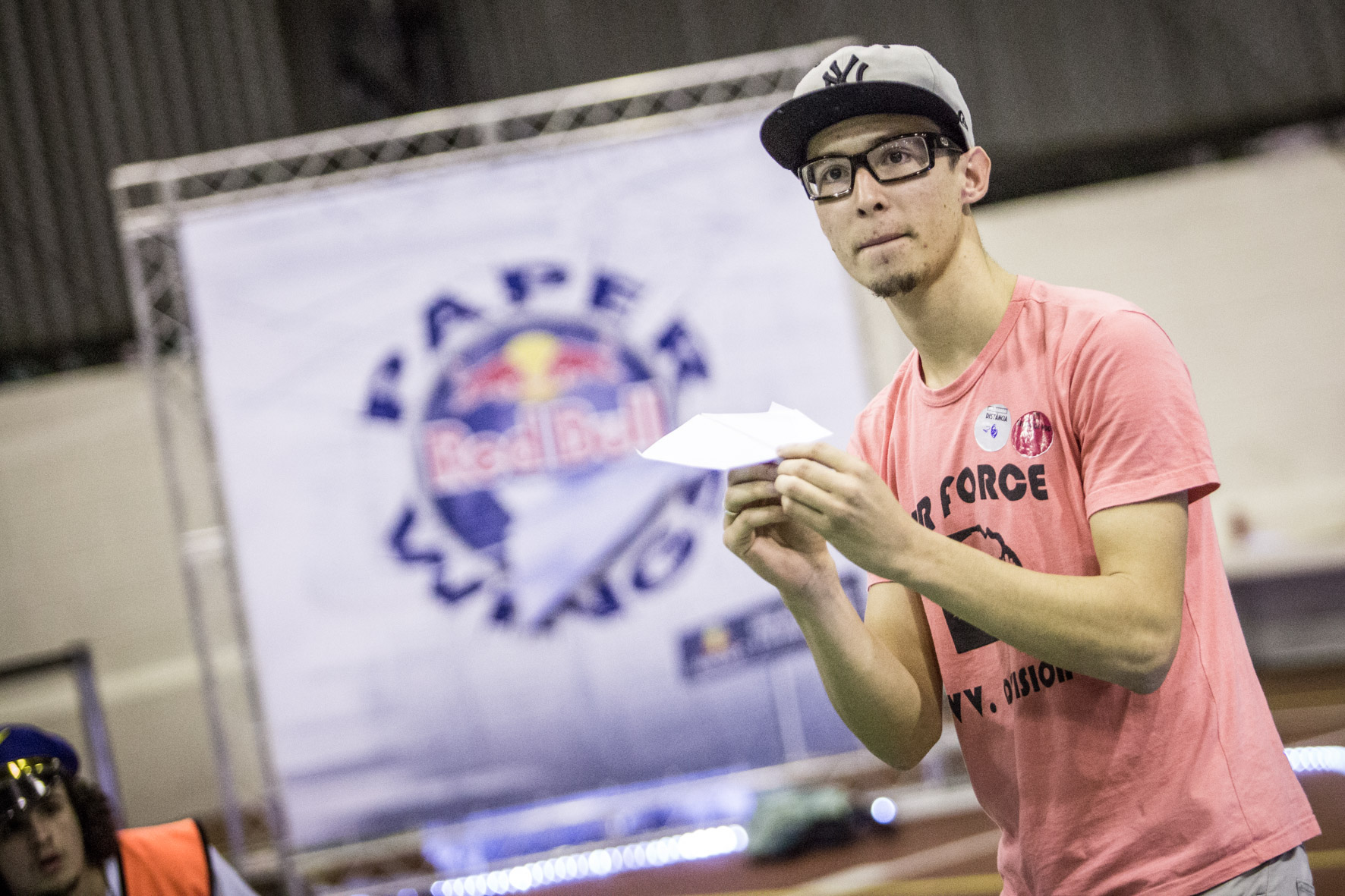 Participant performs at the Red Bull Paper Wings in Sao Paulo, Brazil on March 26th, 2015