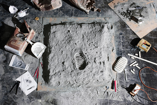 Maquete de AS11-40-5878 por Edwin Aldrin, 1969