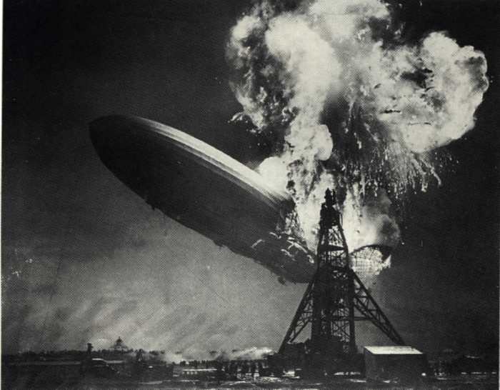 Foto original de Lakehurst por Sam Shere, 1937