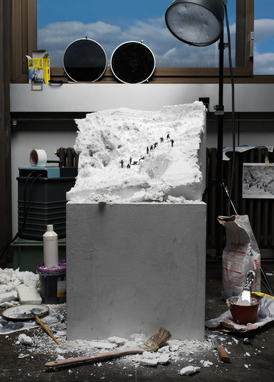 Maquete de Mont Blanc la Jonction por Louis-Auguste Bisson & Auguste-Rosalie Bisson, 1861
