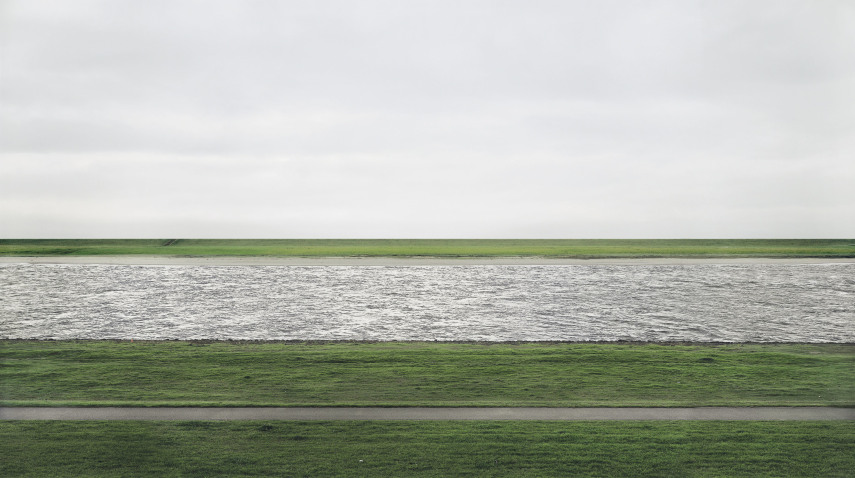 Foto original de Rhein II por Andreas Gursky, 1999