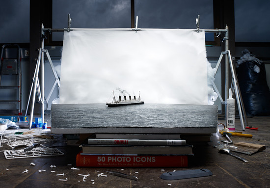 Maquete de The last photo of the Titanic afloat por Francis Browne, 1912