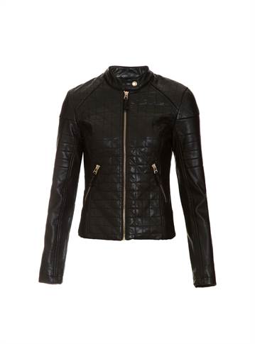 Jaqueta de couro preta, R$ 199,90, Riachuelo, www.riachuelo.com.br