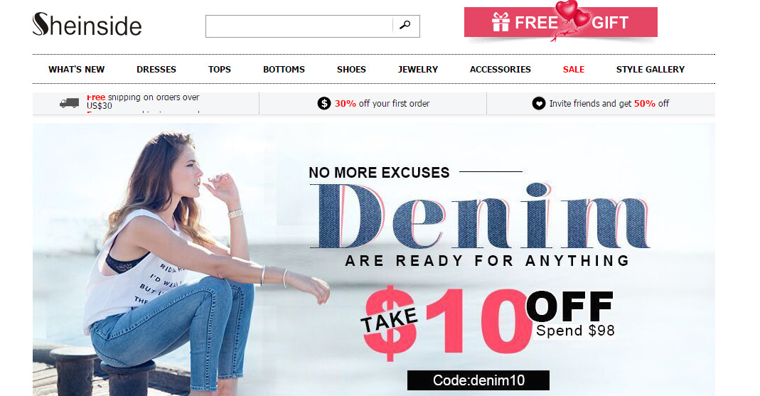 A Sheinside é uma loja gringa que entrega aqui no Brasil e com frete grátis, ela tem preços bem atrativos e peças super ligadas com o cenário da moda atual. As taxas de importação só são cobradas para compras maiores de 50 dolares, como o frete é grátis vale fazer várias compras até este valor. Você receberá todas e terá a garantia de não desembolsar mais nada. Demora de 20 a 30 dias para chegar!
<a href="http://www.sheinside.com/"><em>site</em></a>