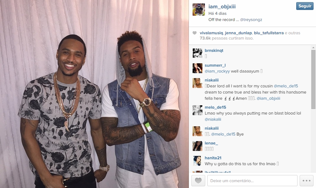 Com roupas casuais, o craque da NFL gosta de mostrar seus estilos no Instagram