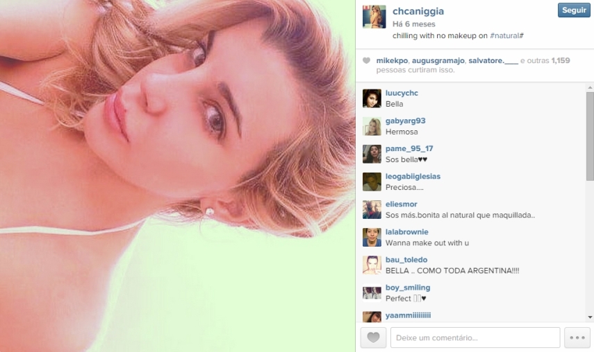 Charlotte Caniggia está no mesmo caminho do sucesso do pai, mas fora do gramado