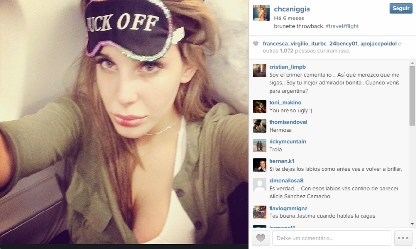 Charlotte Caniggia está no mesmo caminho do sucesso do pai, mas fora do gramado