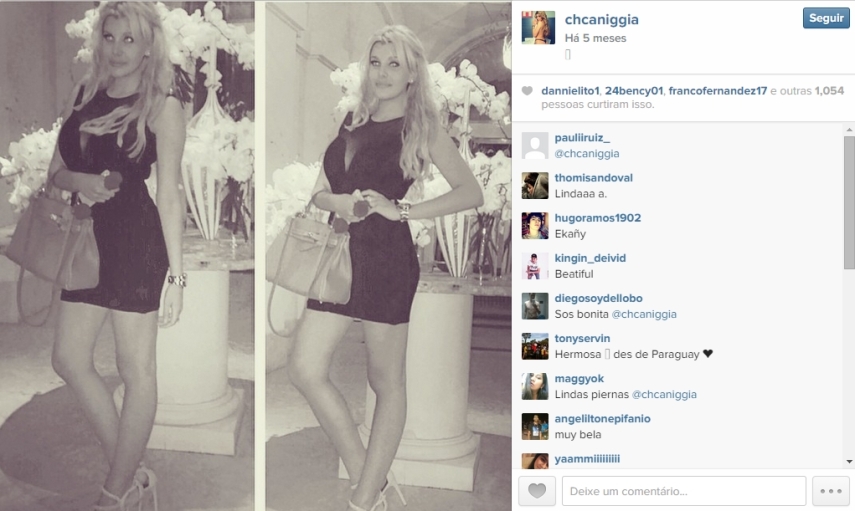 Charlotte Caniggia está no mesmo caminho do sucesso do pai, mas fora do gramado