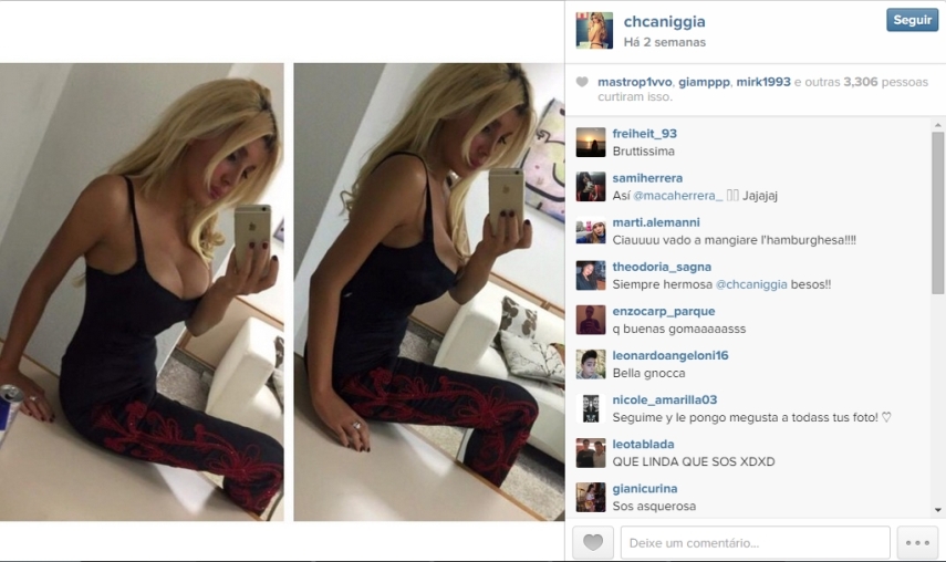Charlotte Caniggia está no mesmo caminho do sucesso do pai, mas fora do gramado