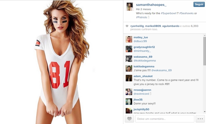 Veja fotos da Samantha Hoopes, o novo affair de Russell Wilson