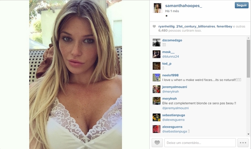 Veja fotos da Samantha Hoopes, o novo affair de Russell Wilson