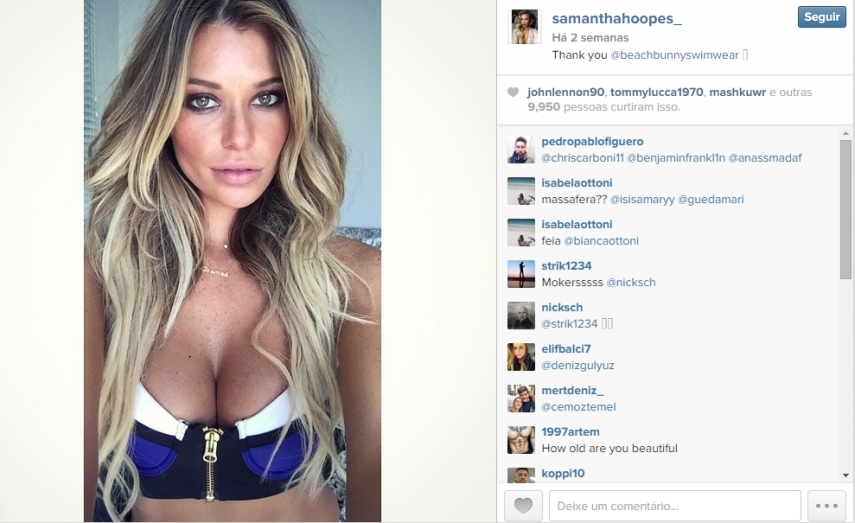 Veja fotos da Samantha Hoopes, o novo affair de Russell Wilson