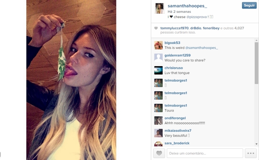 Veja fotos da Samantha Hoopes, o novo affair de Russell Wilson