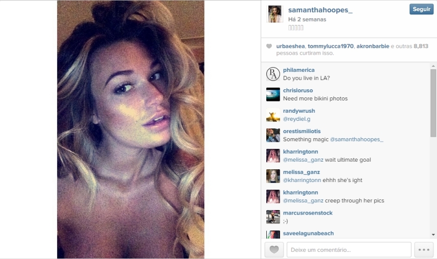 Veja fotos da Samantha Hoopes, o novo affair de Russell Wilson