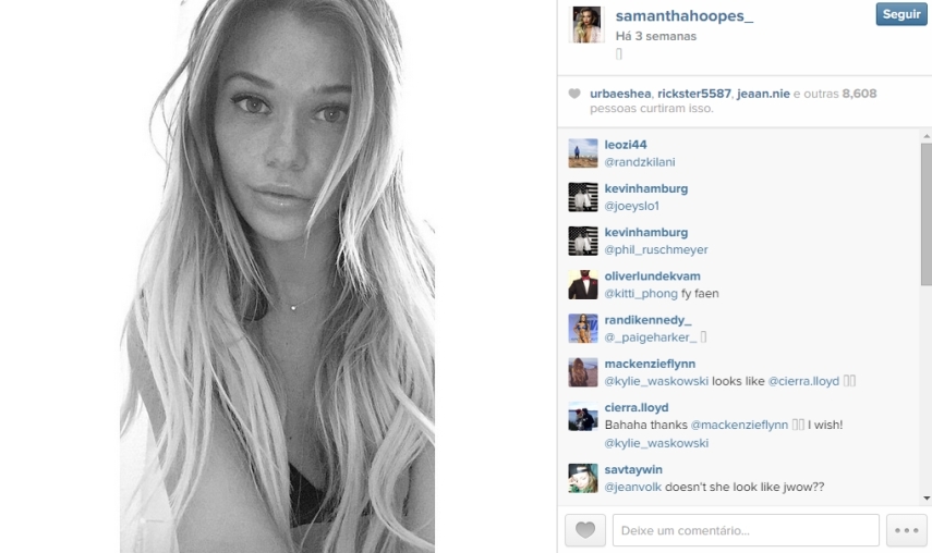 Veja fotos da Samantha Hoopes, o novo affair de Russell Wilson