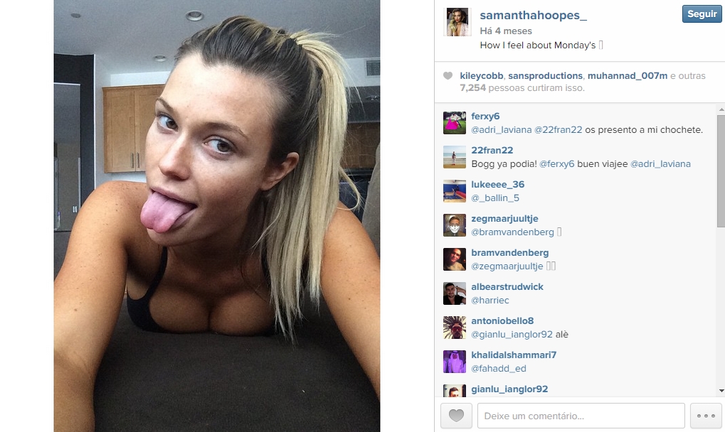 Veja fotos da Samantha Hoopes, o novo affair de Russell Wilson