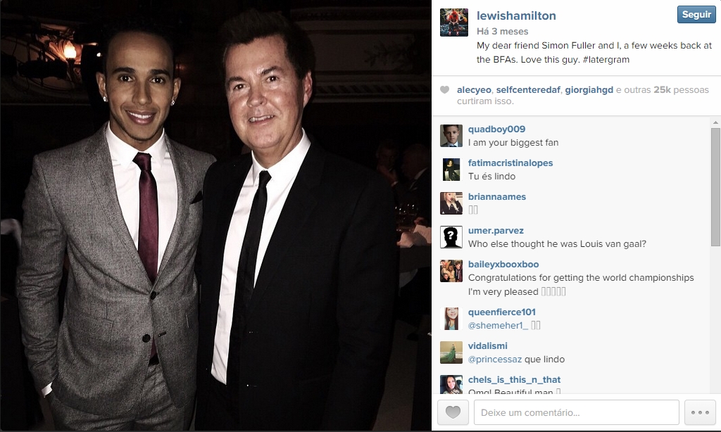 Hamilton é o tipo de piloto de F-1 que sabe se vestir muito bem