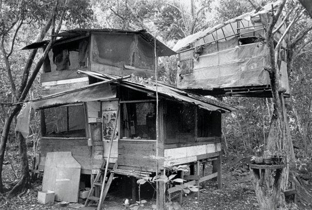 No acampamento o uso de roupa era opcional, não haviam leis e o uso de maconha era liberado.