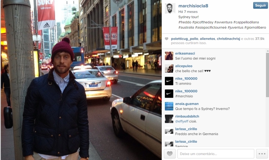 O italiano Marchisio é outro cujo estilo é indicado a ser seguido