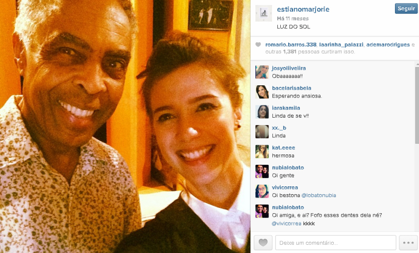 Matou a gente de inveja nesta foto com o Gil, que deu uma palhinha no CD. Tá podendo, hein?!