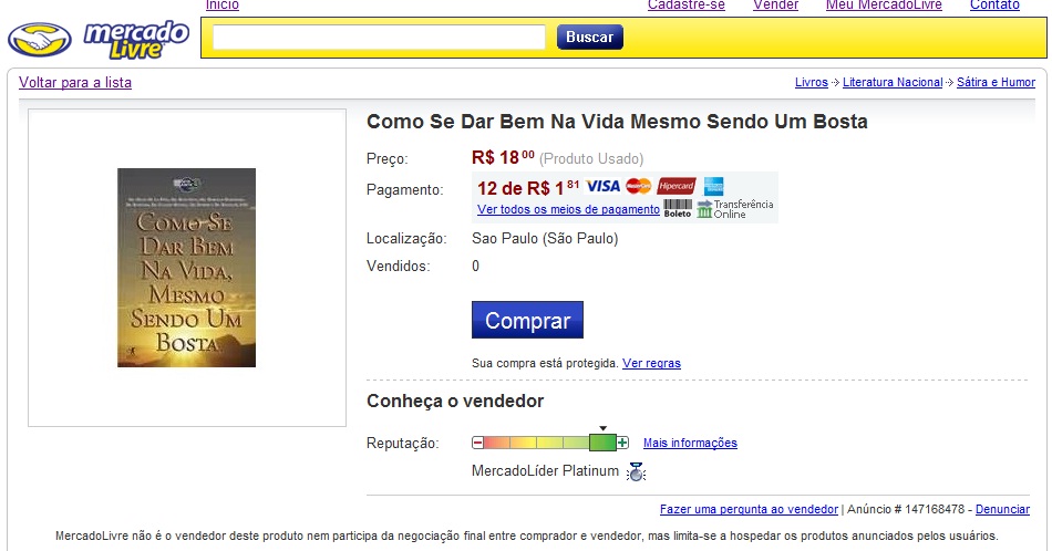Já encomendei.