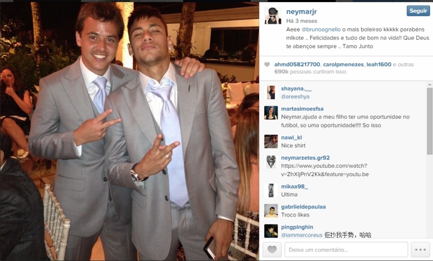 Quando foi contratado pelo Barcelona, Neymar também passou por uma transformação de estilo