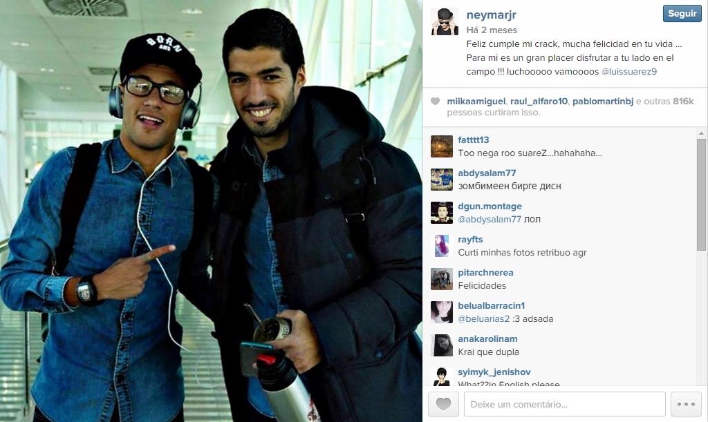 Suárez não ajudou muito, mas Neymar conseguiu dar uma bela melhorada em suas  roupas