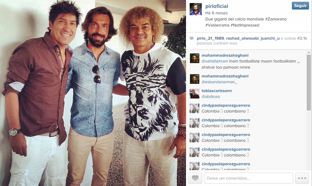 Nas horas vagas, Pirlo gosta mais das camisas básicas