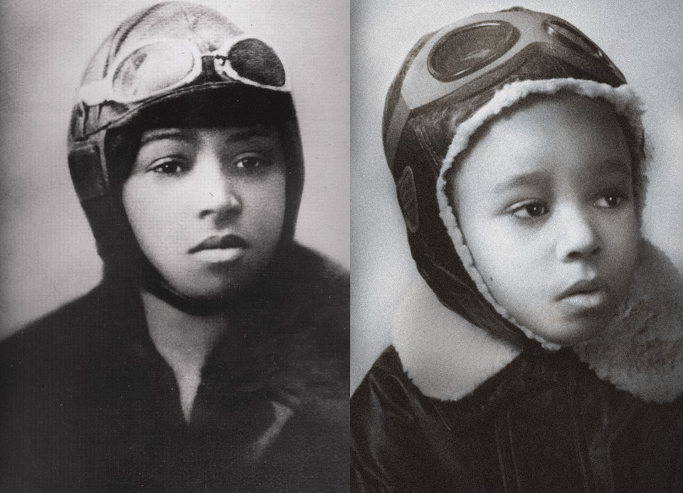 Lily como a aviadora Bessie Coleman