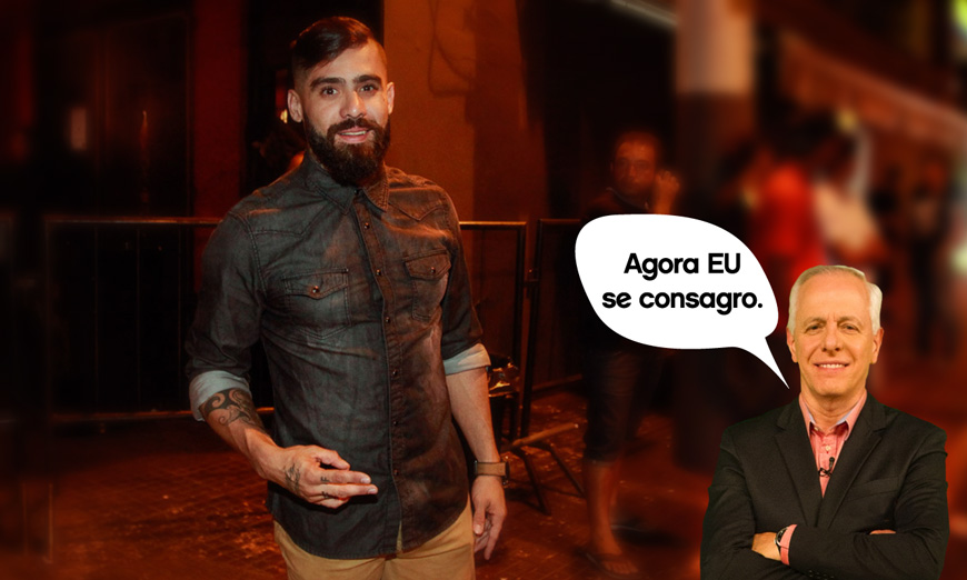 "Agora EU se consagro",  de Milton Leite, desenha bem a colocação do convidado na festa