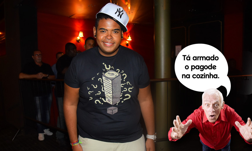"Tá armado o pagode na cozinha", de Silvio Luiz, faz alusão ao cantor Lucas Morato, filho de Péricles