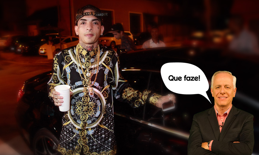 "Que faze!", de Milton Leite, é em especial para a vestimenta do MC Guimê