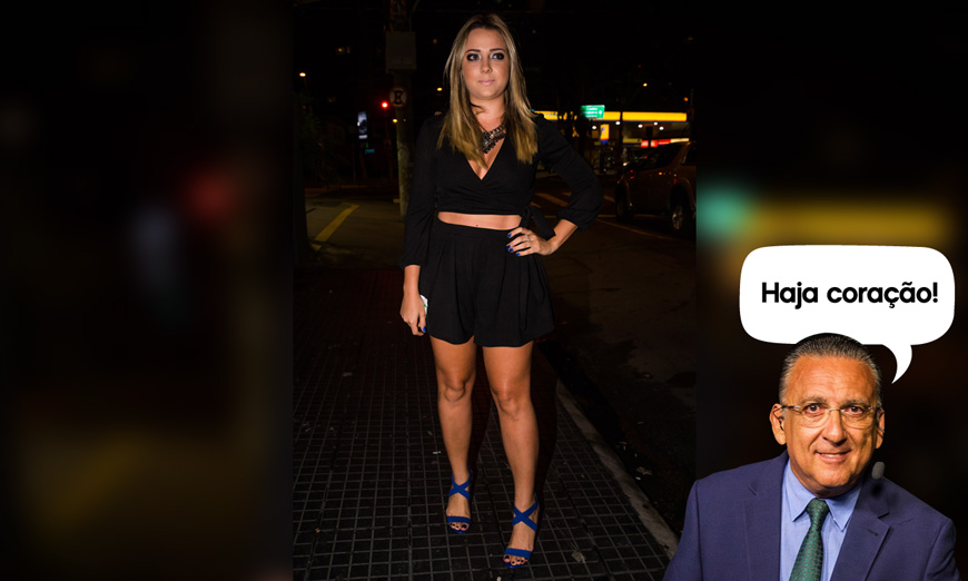 "Haja coração", de Galvão Bueno, para celebrar a roupa da mãe do filho de Neymar