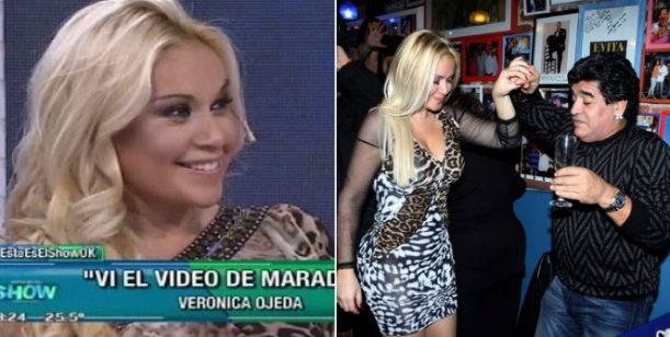 Ex-namorada de Maradona, Verônica Ojeda disse que tem vídeos íntimos gravados com o craque