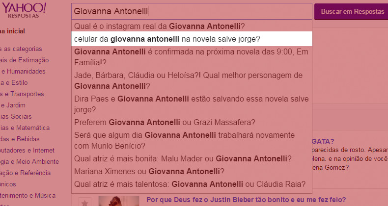 Mas você quer ligar para a personagem? É isso?