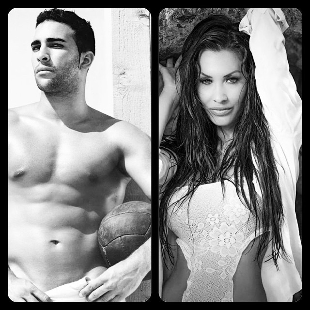 Zagueiro Rami ao lado da esposa Sidonie Biemont, traída pelo jogador com outra modelo