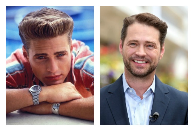 Já no início dos 90, tivemos o galã escolar Brandon (Jason Priestley)