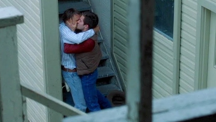 Beijo gay masculino: Ennis (Heath Ledger) e Jack (Jake Gyllenhaal) em 