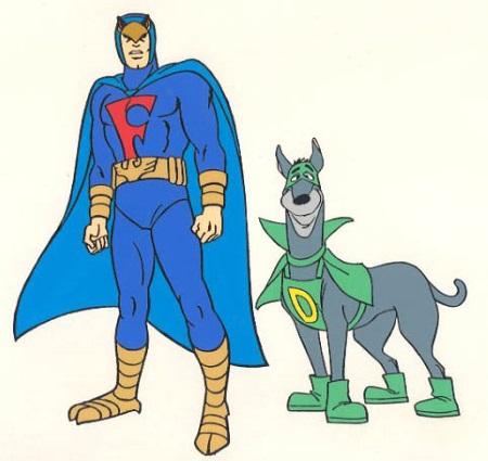 Já nos 70, os desenhos de ação tinham humor, como este