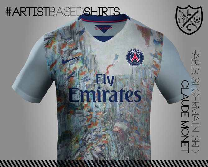 Veja como seriam as camisas dos clubes de futebol se elas fossem desenhadas por pintores