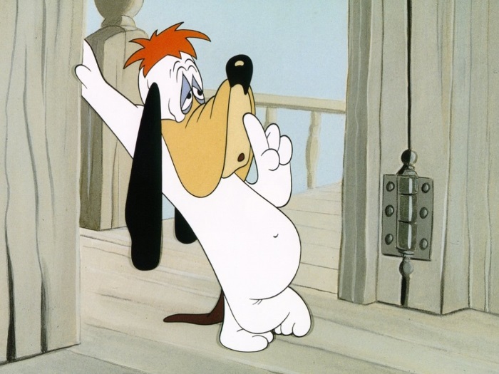 O cão Droopy também veio de animações de cinema e desembarcou na TV