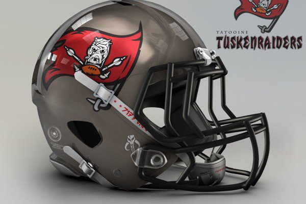 Capacete personalizado de Star Wars do Tampa Bay Buccaneers